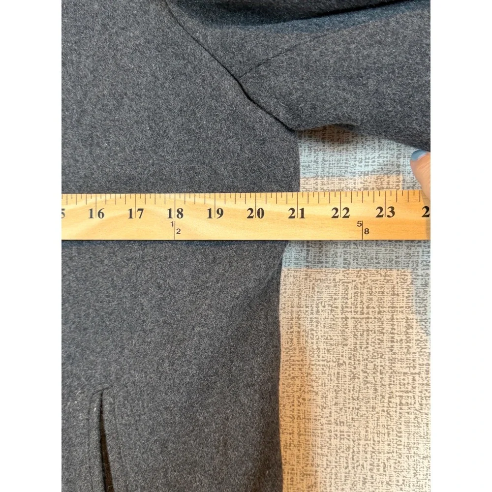 Guess‎ Mens Gray Wool Blend Pea Coat Double Breasted Heavyweight Winter Jacket L
